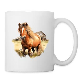 Pony Island Pferd Shetland Pony Shetty - Tasse - Weiß - Rechts