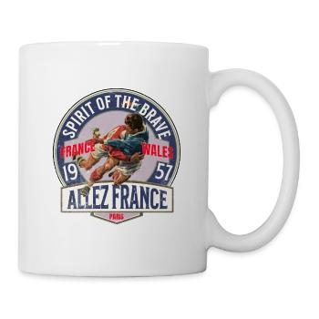 Rugby Frankreich Wales 1957 - Tasse - Weiß - Rechts