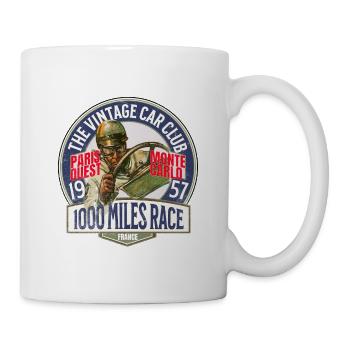 Vintage car club 1000 miles race - Mug - white - Right