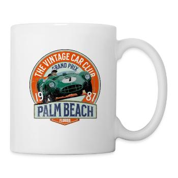 Oldtimer-Club Palm Beach Grand Prix - Tasse - Weiß - Rechts
