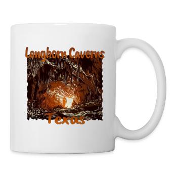USA Vacation in Texas: Longhorn Caves - Mug - white - Right