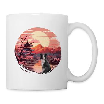 Japanese Sunset Border Collie - Mug - white - Right