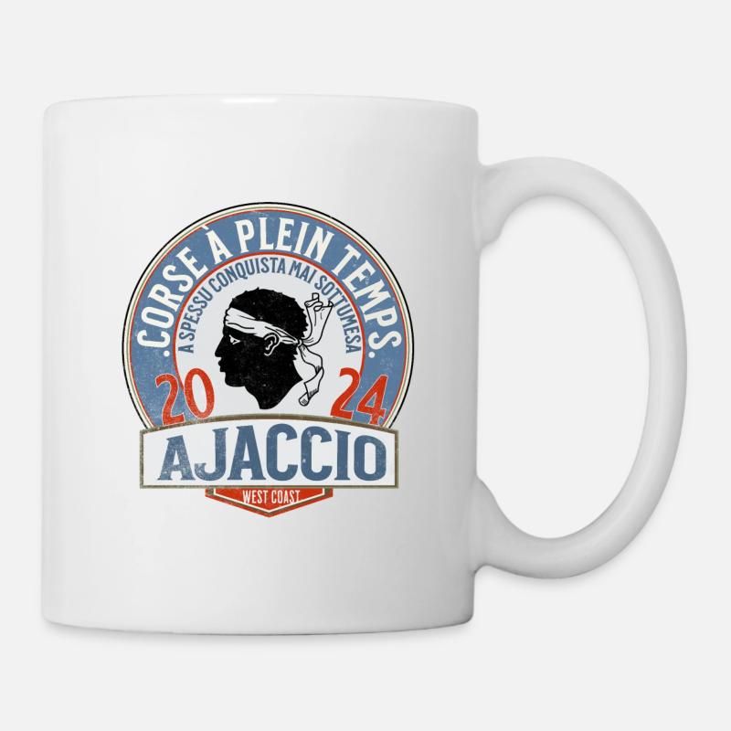 Ajaccio Corse à plein temps 2 - Mug blanc - blanc