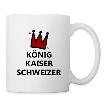 Der Kaiser aus der Schweiz - Tasse - Weiß - Rechts