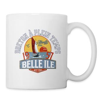 Breton à plein temps Belle Ile - Mug blanc - blanc - Droite