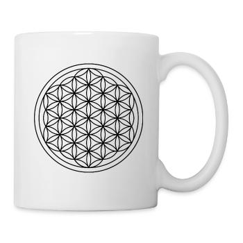 Blume des Lebens - Tasse - Weiß - Rechts