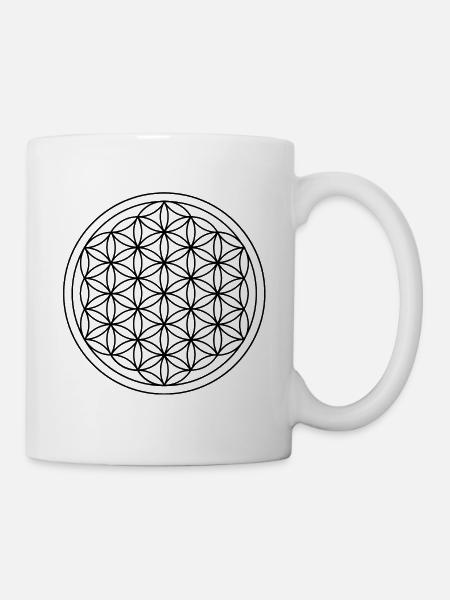Blume des Lebens - Tasse - Weiß