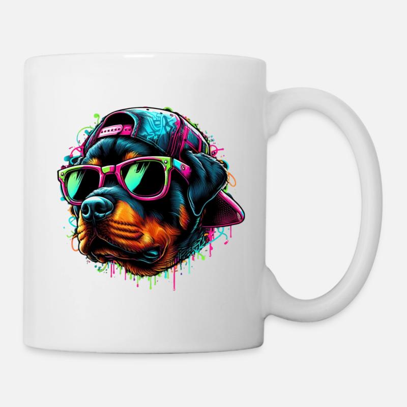 Rottweiler Grafitti Keep Cool - Tasse - Weiß