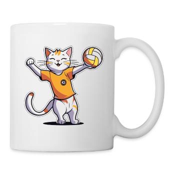Volley-ball enfants chat I drôles d’animaux | Des sports | - Mug blanc - blanc - Droite