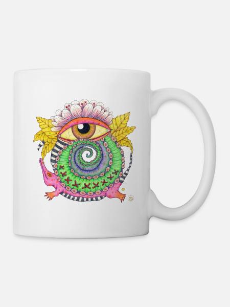 Croctopus, Crocodile, Eye, Octopus - Mug - white