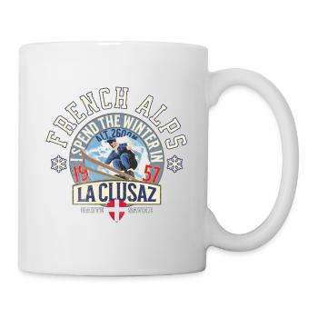 I spend the winter in La Clusaz - Mug blanc - blanc - Droite