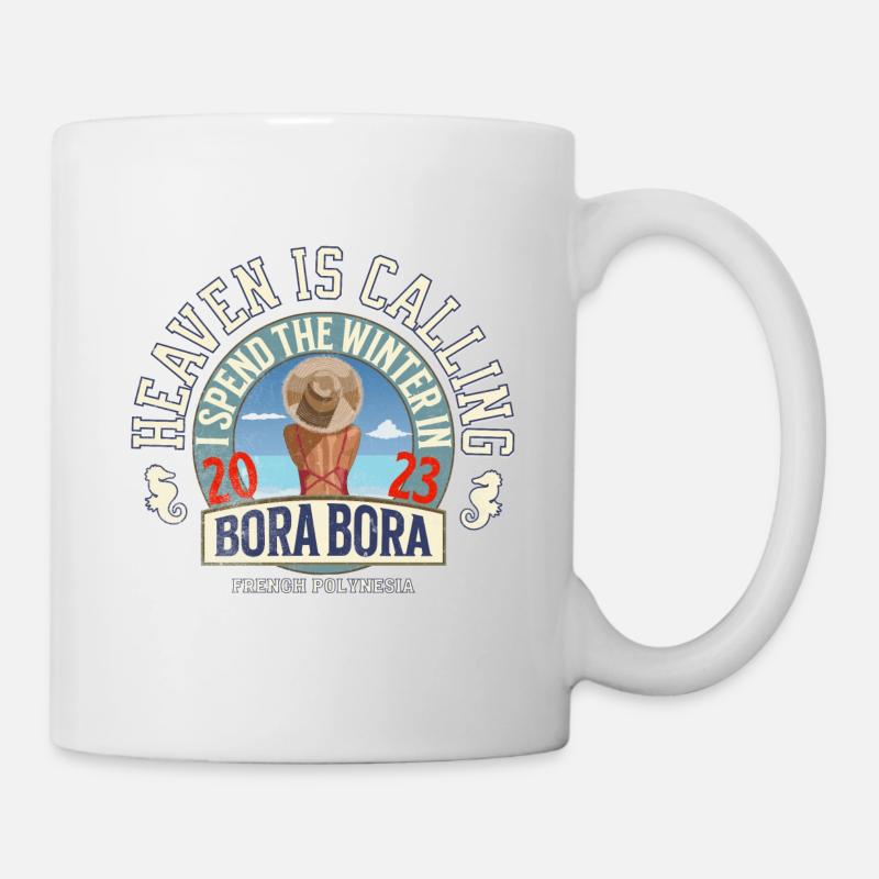 I spend the winter in BORA BORA - Mug blanc - blanc