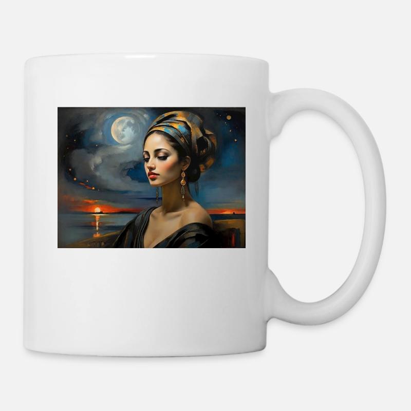Frauenmalerei - Tasse - Weiß