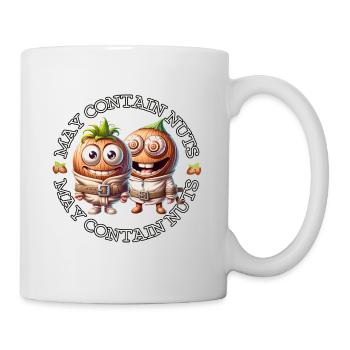 Kann Spuren von Nüssen enthalten - verrückte Nüsse - Tasse - Weiß - Rechts