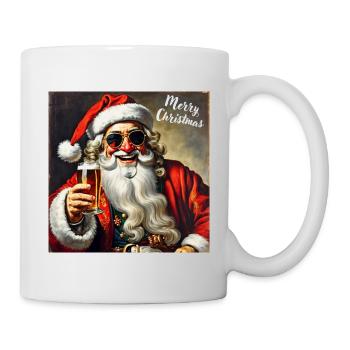 Santa Claus with sunglasses and beer glass - Mug - white - Right