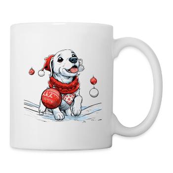 Un chien de Noël - Mug blanc - blanc - Droite