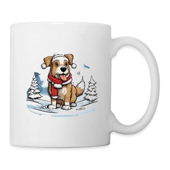 Chien festif - Mug blanc - blanc - Droite