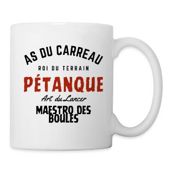 T-shirt Maestro Pétanque - Mug blanc - blanc - Droite