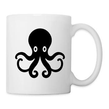 Pieuvre - Mug blanc - blanc - Droite