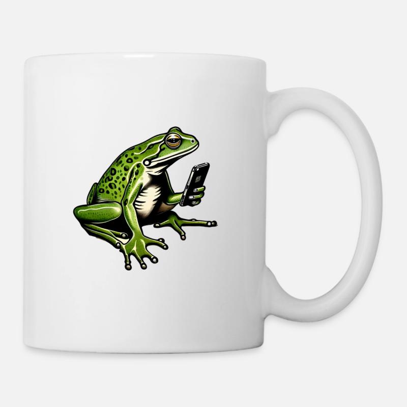 GRENOUILLE SMARTPHONE - Mug blanc - blanc