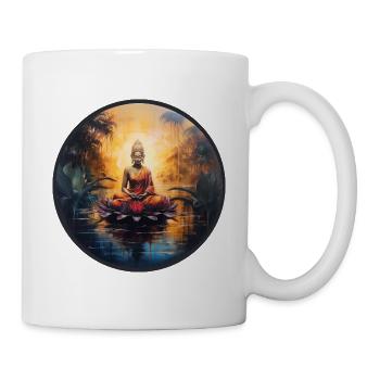Meditation Lotus Reinheit Weisheit Mitgefühl - Tasse - Weiß - Rechts