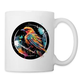 Vogel Singvogel Geschenk für Vogel Fans Natur - Tasse - Weiß - Rechts