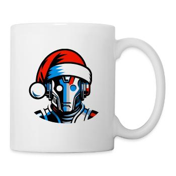 A Cybermen with a Christmas hat. - Mug - white - Right