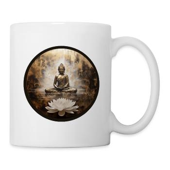 Meditation Lotus Reinheit Weisheit Mitgefühl - Tasse - Weiß - Rechts