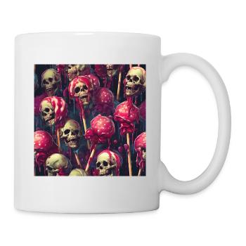 Totenköpfe Lutscher geschmolzen - Tasse - Weiß - Rechts