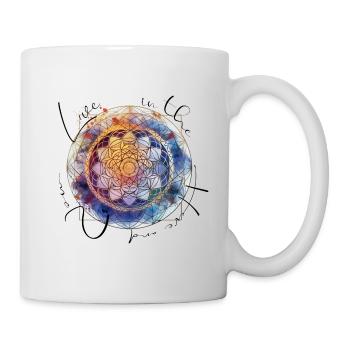 Heilige Geometrie, Blumendes lebens, positive - Tasse - Weiß - Rechts