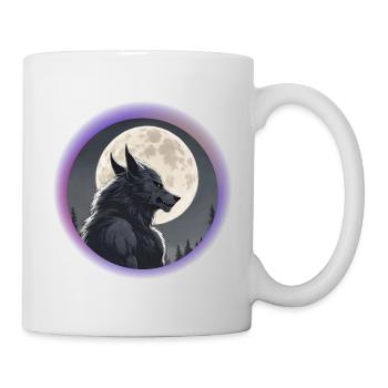Le loup-garou aime la lune - Mug blanc - blanc - Droite