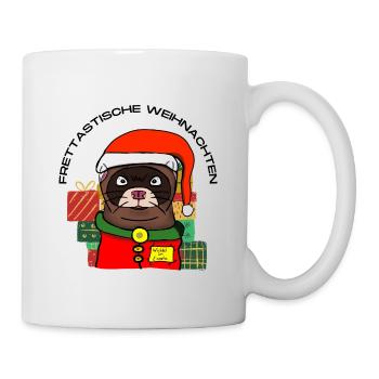 Frettische Weihnachten - Frettchen Weihnachten - Tasse - Weiß - Rechts