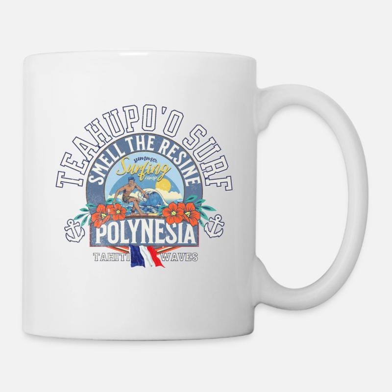Teahupoo Surf Polynesia - Mug blanc - blanc