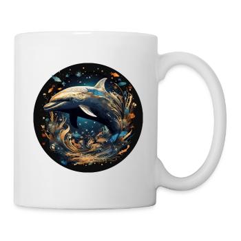 Dauphin pour les animaux marins Fans Cadeau Vacances Plage - Mug blanc - blanc - Droite