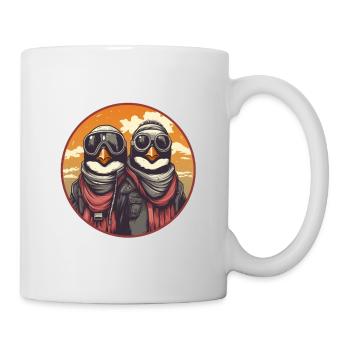Manchots aviateurs - Mug blanc - blanc - Droite