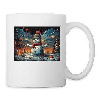 Weihnachtsschneemann - Tasse - Weiß - Rechts
