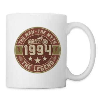 1994 Vintage Man Myth Legend Motorcycle Biker - Mug - white - Right