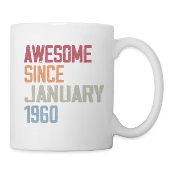 Geburtstag Januar 1960 Retro 1960 Januar - Tasse - Weiß - Rechts