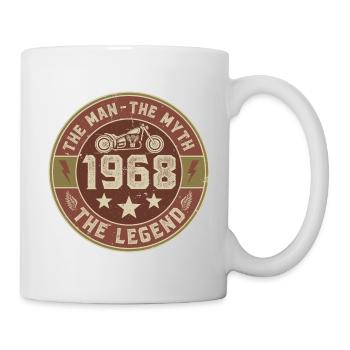 1968 Vintage Man Myth Legend Motorcycle Biker - Mug - white - Right