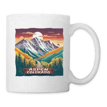 Aspen Colorado Wintersport Skigebiet Skisport - Tasse - Weiß - Rechts