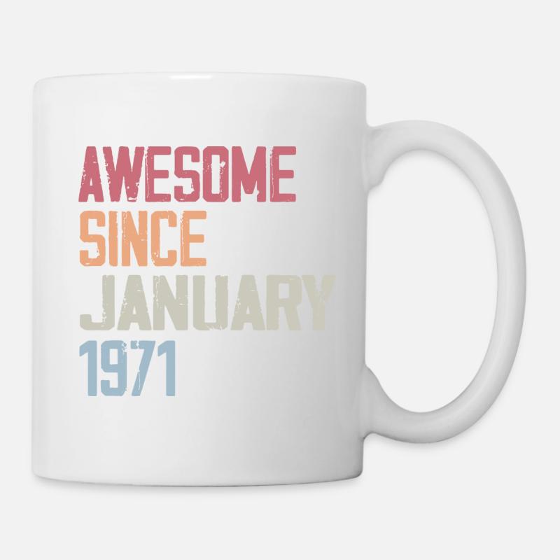 Geburtstag Januar 1971 Retro Januar 1971 - Tasse - Weiß