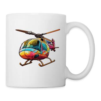 Helikopter / Hubschrauber / fliegen / Luftfahrt - Tasse - Weiß - Rechts