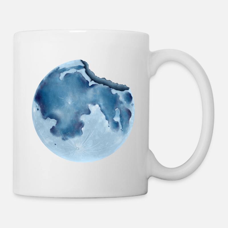 Zerbrochener Mond - Tasse - Weiß
