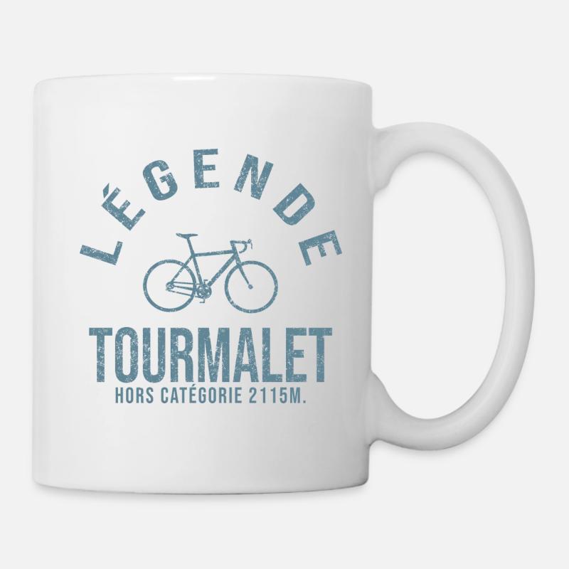 vélo Col Tourmalet cadeau velo - Mug blanc - blanc