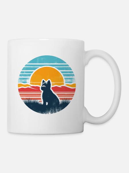 Cairn Terrier Vintage Sunset - Tasse - Weiß