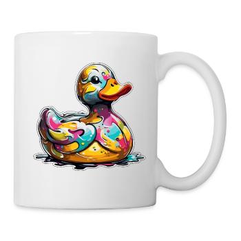 Gummiente / Badeente / Wasser / Badewanne - Tasse - Weiß - Rechts