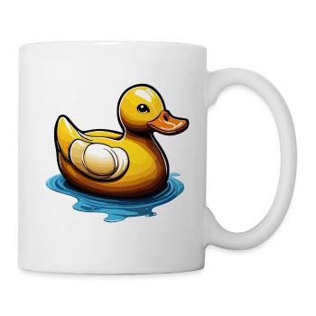 Gummiente / Badeente / Wasser / Badewanne - Tasse - Weiß - Rechts