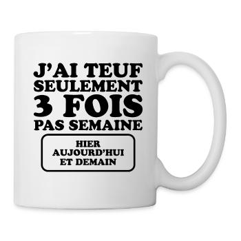 Humour Teuf Fêtard Fêtarde Fête Soirée - Mug blanc - blanc - Droite