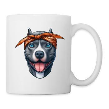 Pitbull chiot dessin animé - Mug blanc - blanc - Droite