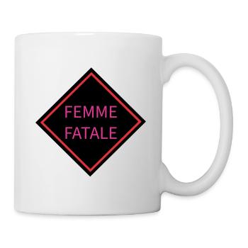 Femme Fatale Warning Sign - Mug - white - Right